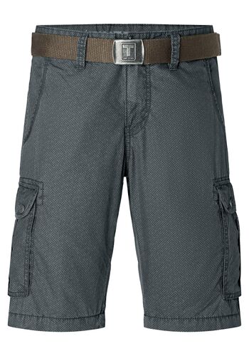 Feine Cargo Chino Shorts mit geometrischem Muster und G�rtel 