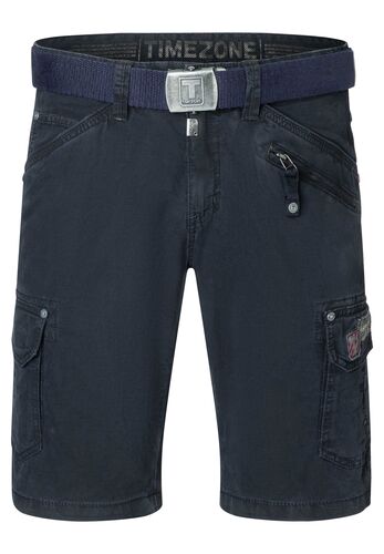 Cargo Jeans Shorts mit G�rtel und Festem Stoff  