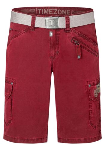 Cargo Jeans Shorts mit G�rtel und Festem Stoff  