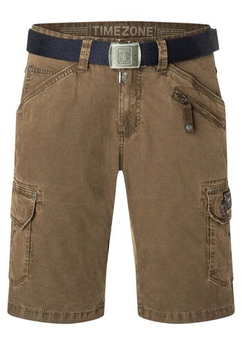 Cargo Jeans Shorts mit G�rtel und Festem Stoff  
