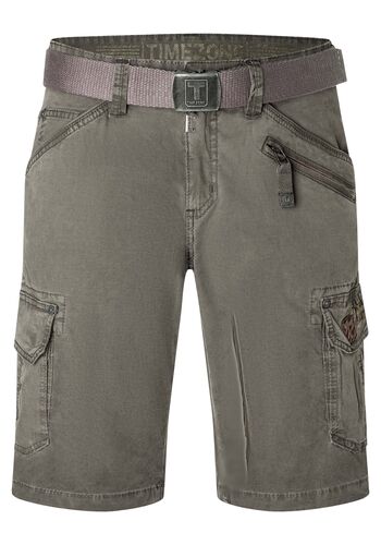 Cargo Jeans Shorts mit G�rtel und Festem Stoff  