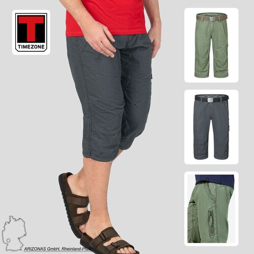 Feine 3/4 Chino Caprihose mit G�rtel und Muster 