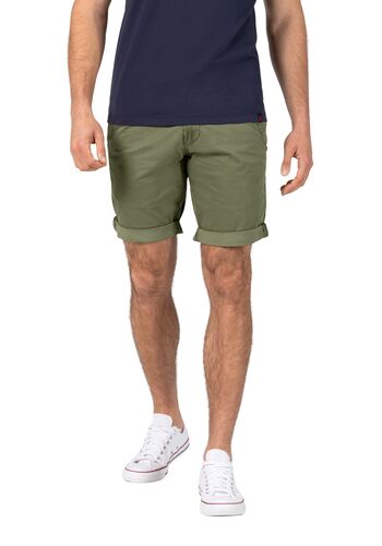 Chinoshorts mit G�rtelschlaufen und aufrollbarem Saum 