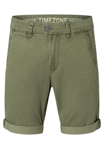 Chinoshorts mit G�rtelschlaufen und aufrollbarem Saum 