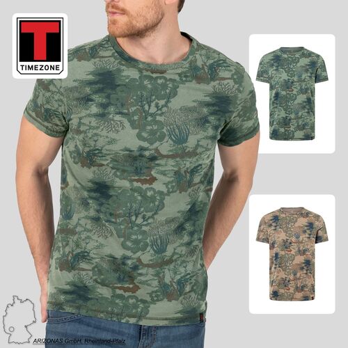 Kurzarm T-Shirt mit Unterwasserwelt-Motiven