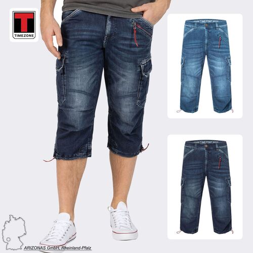 3/4 Jeans-Cargo-Shorts mit Stretch