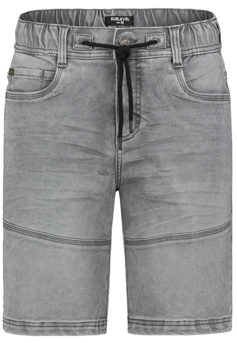 Denim Bermuda Jeansshorts mit Elastischem Bund und Kordelzug  