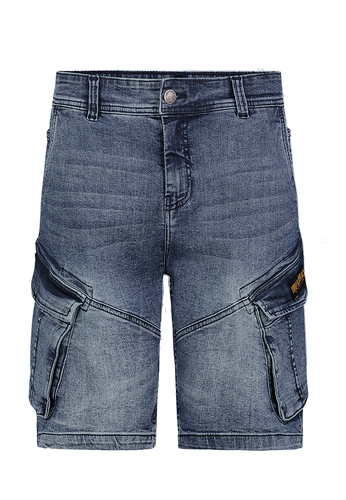 Cargo Jeans Shorts Bermuda mit Seitentaschen  
