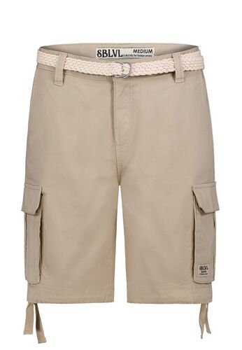 Cargo-Bermuda Shorts mit Flechtg�rtel 