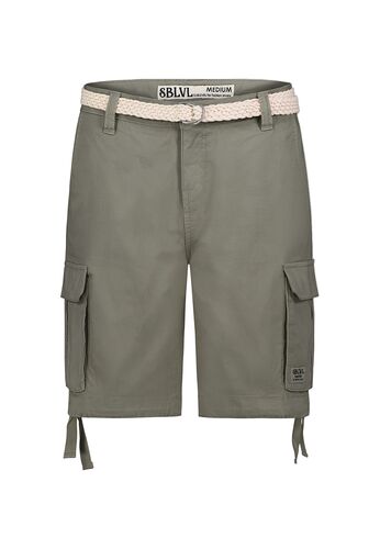 Cargo-Bermuda Shorts mit Flechtg�rtel 