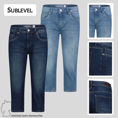 Capri Jeans mit geradem Bein und mittlerer Leibh�he