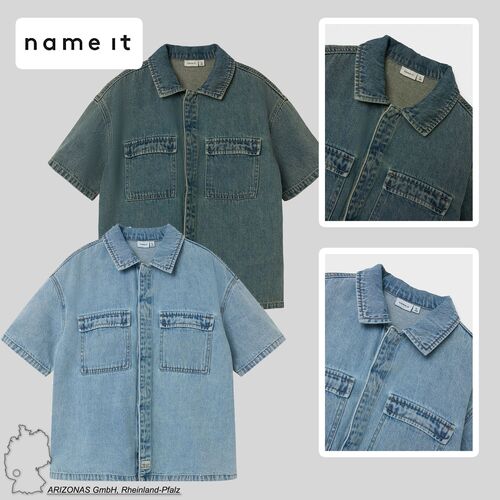 Jungen Jeanshemd mit kurzen �rmeln und Taschen