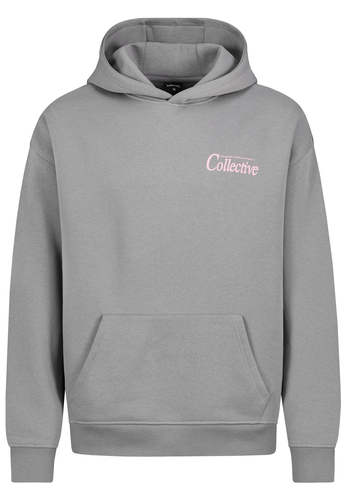 Kapuzenpullover mit K�ngurutasche und Frontprint 