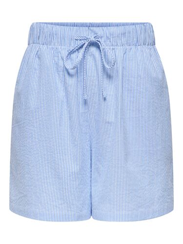 Gestreifte Shorts mit Kordelzug und elastischem Bund 