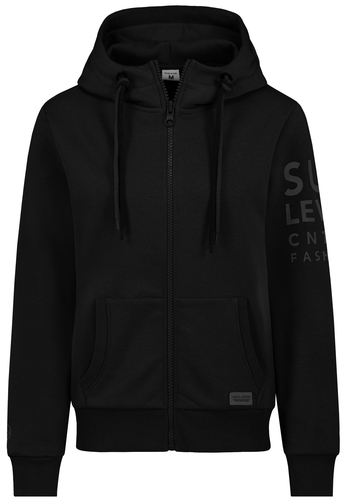 Hoodie mit Rei�verschluss und Logo-Print 