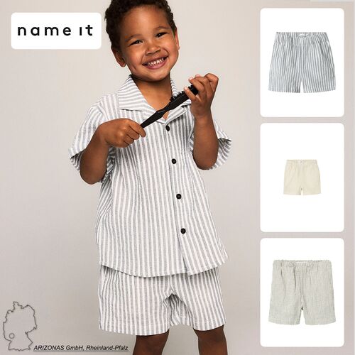 Gestreifte Kinder Shorts aus Baumwolle Kurze Bermuda Hose