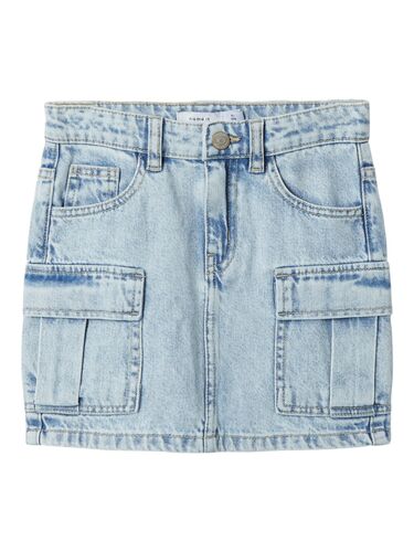 M�dchen Denim Jeansrock mit Cargo Taschen 