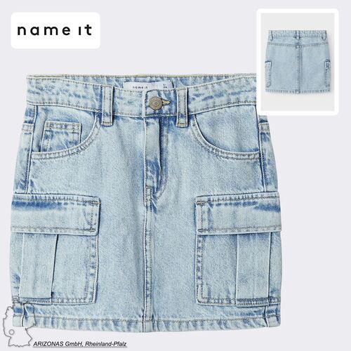 M�dchen Denim Jeansrock mit Cargo Taschen