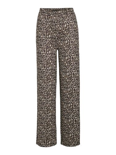 Leopardenmuster Hose mit weitem Bein und normaler Bund 