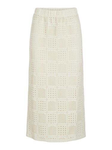 Gemusterter A-Linien Midi-Rock aus Stoff 