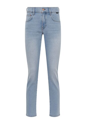 Gerade High-Waist Jeans Hose mit Five-Pocket-Style 