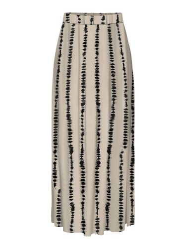 Maxirock mit abstraktem Muster und elastischem Bund 