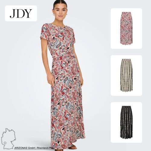 Maxirock mit abstraktem Muster und elastischem Bund