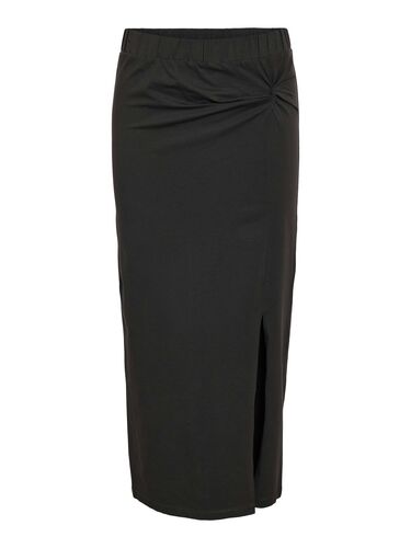 Eleganter Midirock mit Raffung und seitlichem Schlitz 