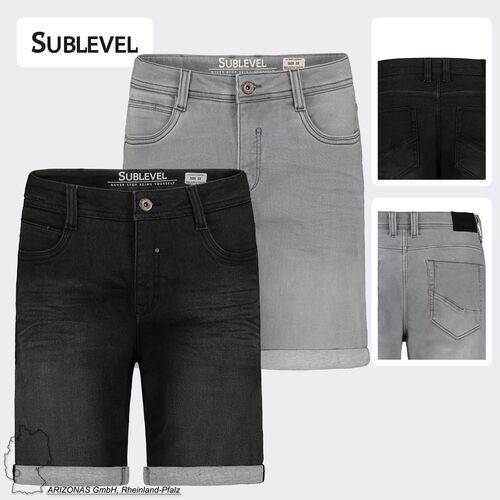 Jeans Shorts mit Umschlag Denim Bermuda