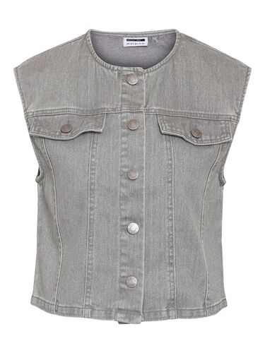 Jeansweste ohne �rmel mit Knopfleiste und Taschen 