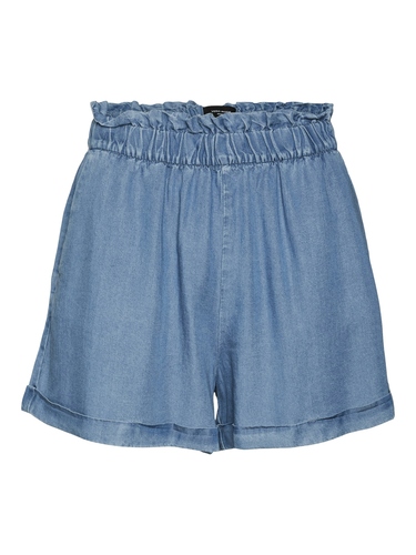 Elastischer Bund Denim Shorts mit Seitentaschen 