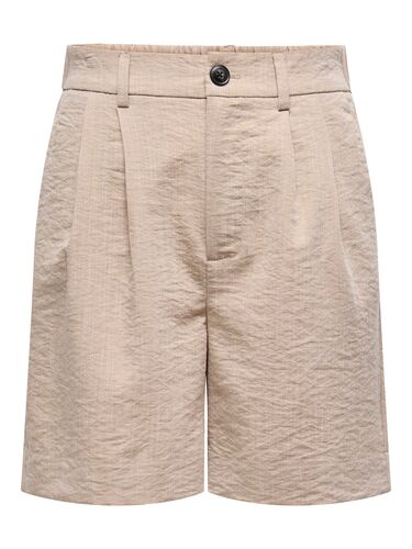 Legere Shorts mit elastischem Bund und Knopf 