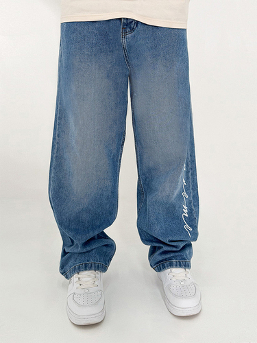 Supreme Baggy Jeans mit Supreme-Stickerei 
