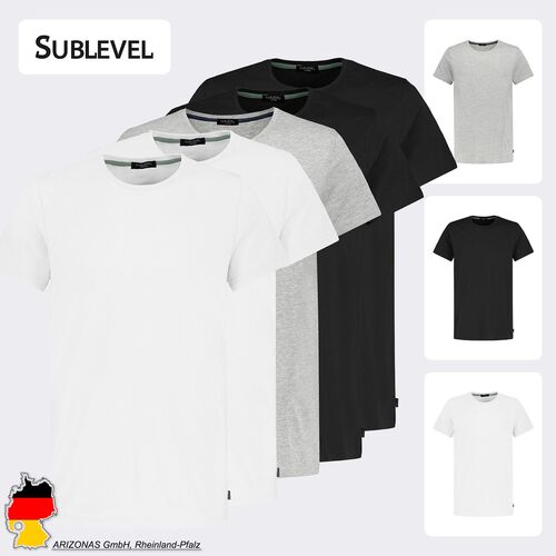 5er-Pack Basic Kurzarm T-Shirts, Rundhals