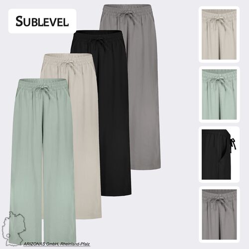 Wide-Leg Sommerhose mit Tunnelzug und Seitentaschen