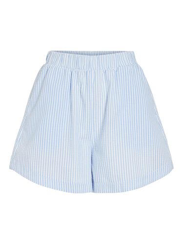 Gesmokte Bermuda Shorts Gestreift mit elastischem Bund 