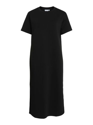 Elegantes Midi-T-Shirt-Kleid mit Rundhalsausschnitt 