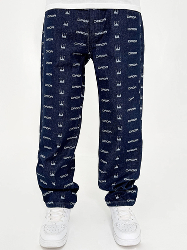 Loose Fit Jeans mit DADA All Over Print 