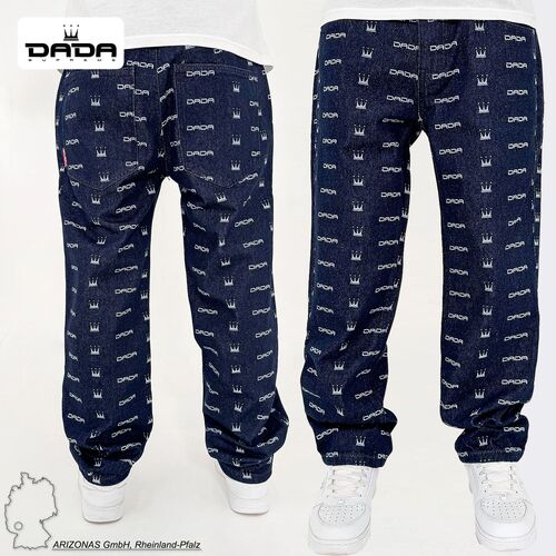 Loose Fit Jeans mit DADA All Over Print