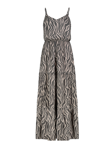 Sommerliches Maxikleid mit Volants und V-Ausschnitt 