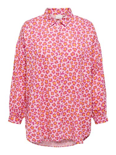 Legere Hemd Bluse Langarm mit Leopardenmuster 