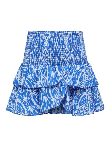 Gemusterte R�schen-Minirock mit Gummizug 