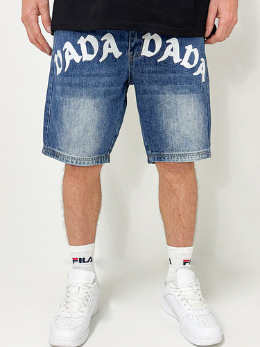 Loose Fit Baggy Jeans Shorts mit Frontlogo 