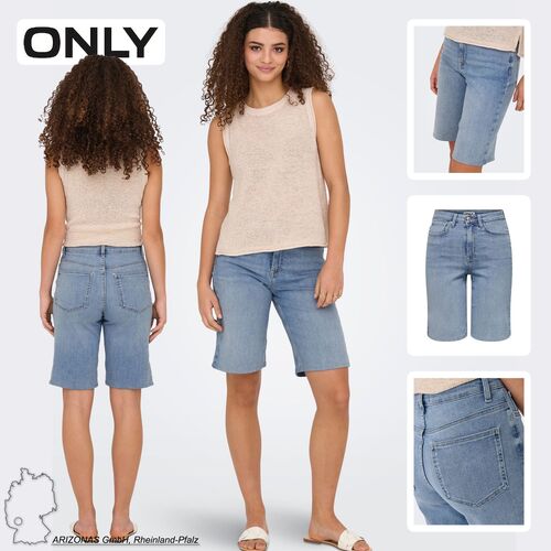 Jeans-Bermudashorts mit geradem Bein und f�nf Taschen