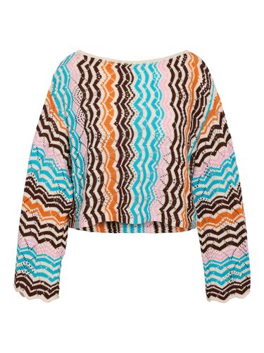 Strickpullover mit Zickzackmuster im Box Fit 