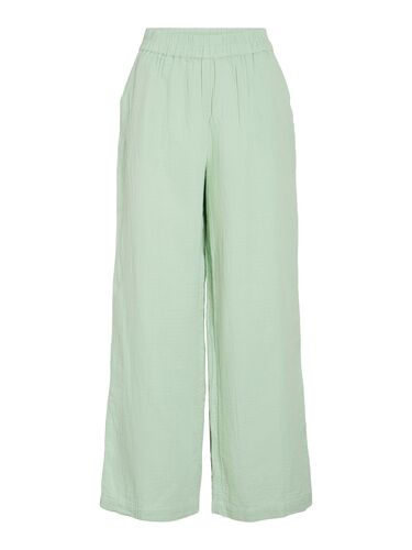 Legere Palazzo Stoffhose mit elastischem Bund und weitem Bein 