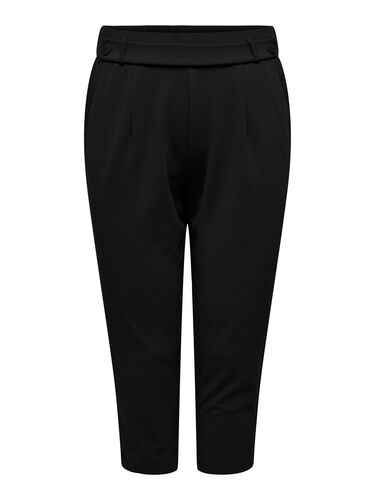 Elegante 3/4 Hose mit elastischem Bund und G�rtelschlaufen 