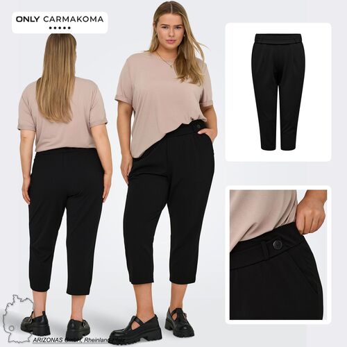 Elegante 3/4 Hose mit elastischem Bund und G�rtelschlaufen