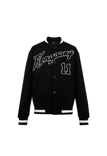 Unisex College Jacke mit Logo Stick und Applikationen 