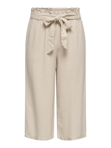 Modische Culotte-Hose mit Taillenbindung und Taschen 